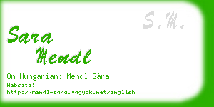 sara mendl business card
